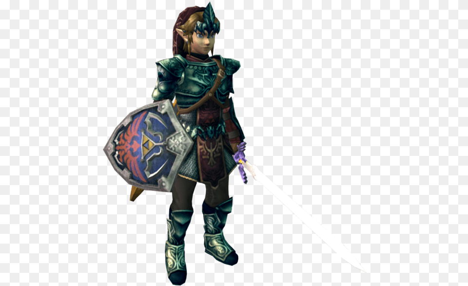 Twilight Princess Tunics Magic Armor Armadura Magica Zelda Twilight Princess, Sword, Weapon, Person, Face Free Png Download