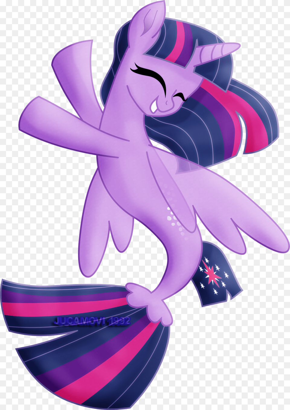 Twilight Sea Pony By Jucamovi1992 Dbqudf7 Sea Pony Twilight Sparkle, Purple, Animal, Cartoon, Fish Free Png