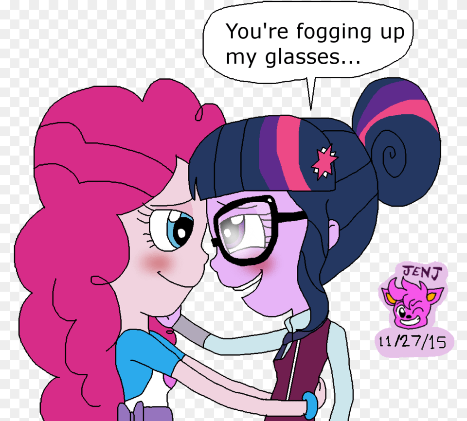 Twilight Sparkle Bedroom Eyes Artist Mlp Twilight And Pinkie Pie Kiss, Book, Comics, Publication, Baby Png Image