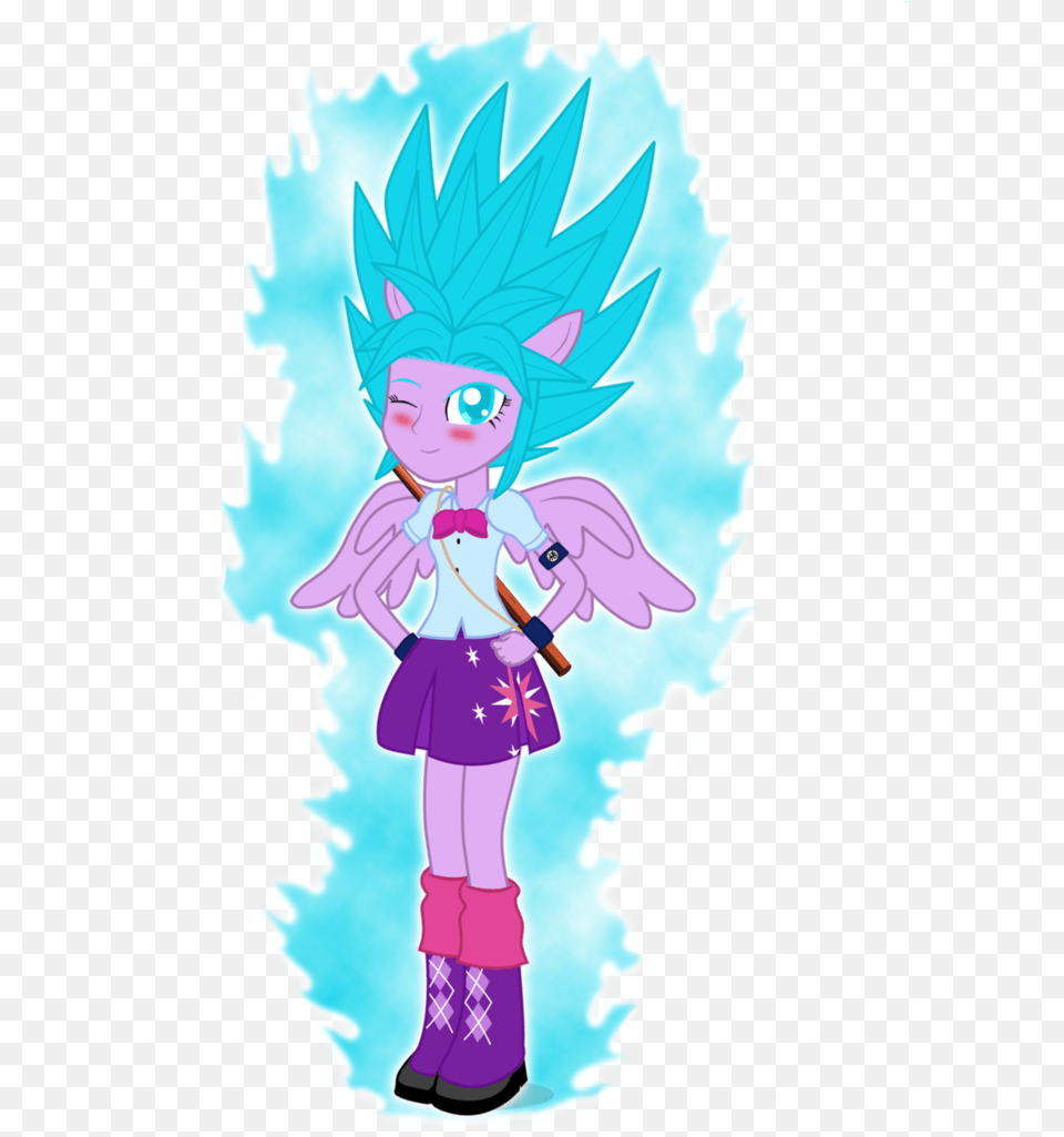 Twilight Sparkle Super Saiyan Blue, Book, Comics, Publication, Baby Free Png Download