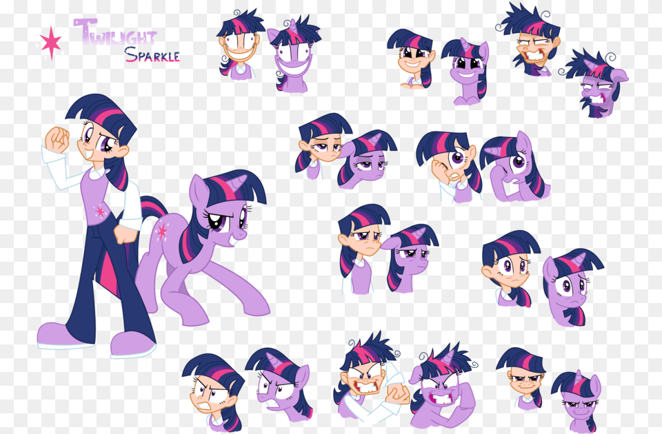 Twilight Sparkle Twilight Sparkle Human And Pony, Book, Comics, Publication, Purple Free Png Download