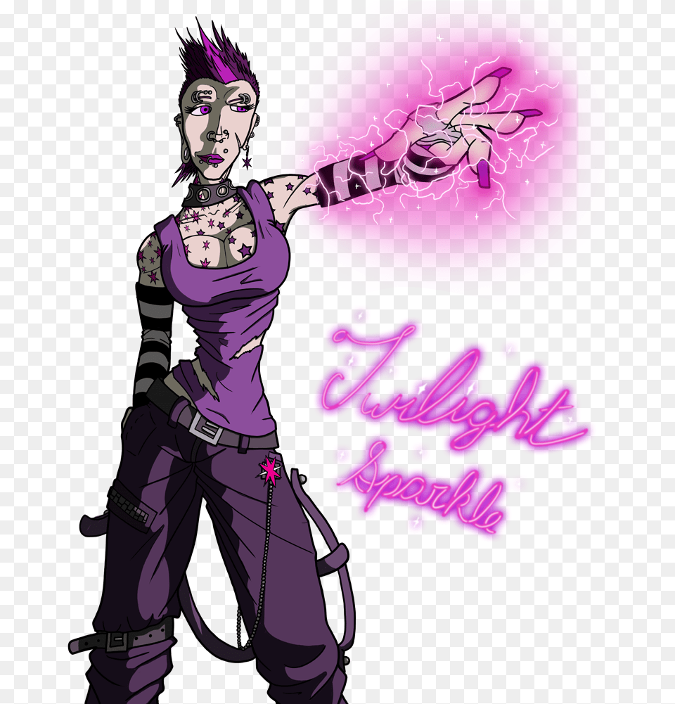 Twilight Sparkle Twilight Sparkle Punk, Book, Comics, Publication, Purple Free Png Download