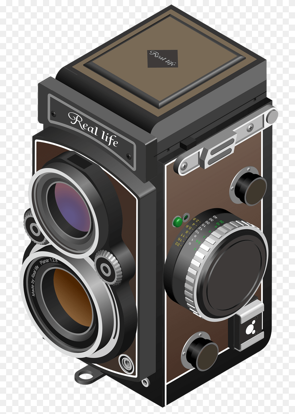 Twin Lens Reflex Camera Clipart, Digital Camera, Electronics Png