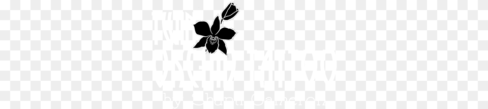 Twin Orchid Tattoo By Shanti Cameron Graphic Design, Stencil, Logo, Flower, Plant Free Transparent Png