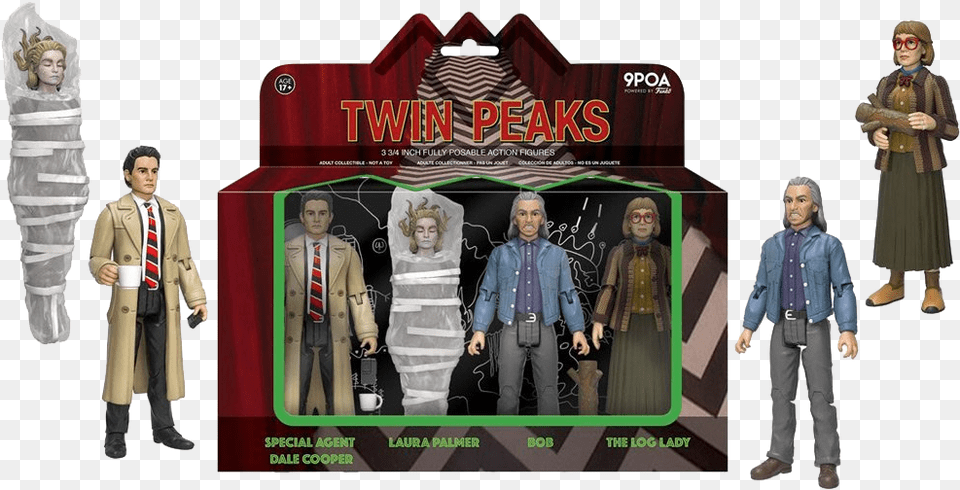 Twin Peaks Funko Figures, Clothing, Coat, Adult, Person Free Transparent Png