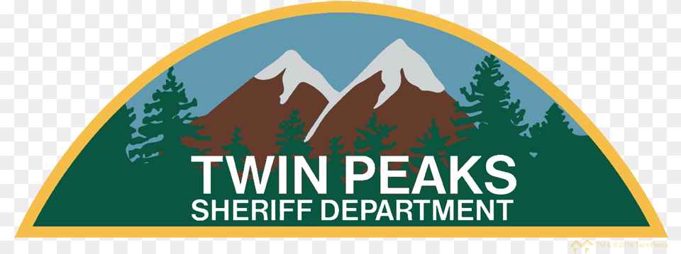 Twin Peaks Sheriff Department Men39s Slim Fit T Shirt Twin Peaks Sheriff Department, Tree, Logo, Plant, Outdoors Free Transparent Png