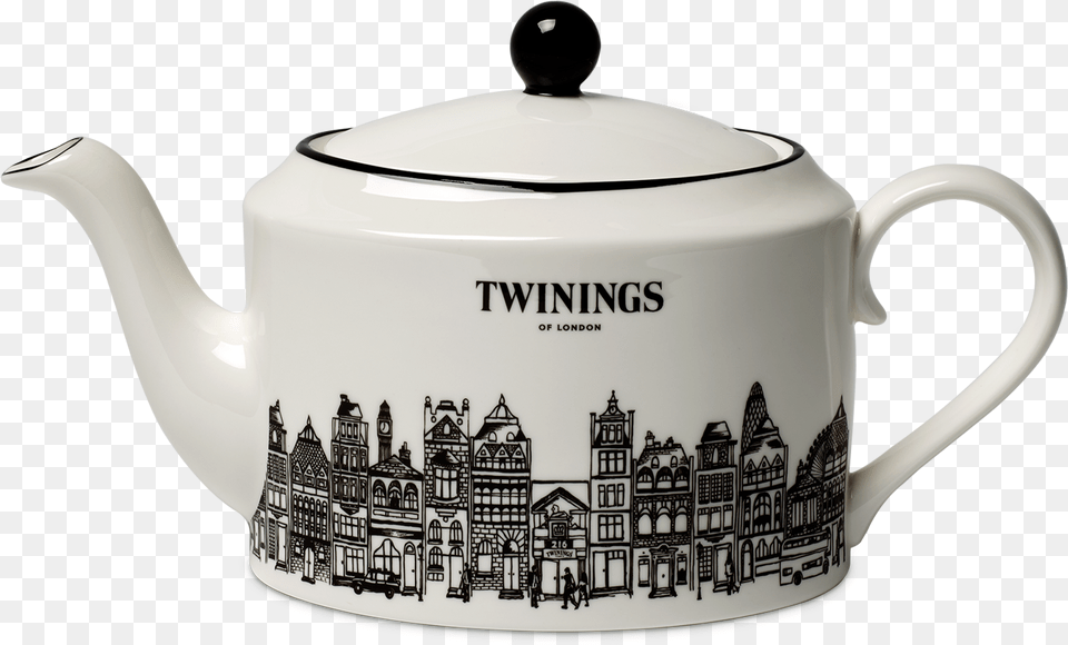 Twinings 216 Strand Black Design Teapot Twinings Teapot, Cookware, Pot, Pottery, Art Png