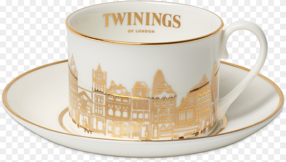 Twinings 216 Strand Gold Edge Teacup Twining Tea On Cup, Saucer, Art, Porcelain, Pottery Free Png