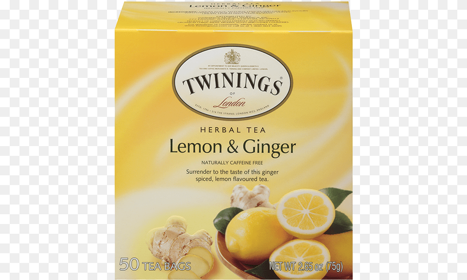 Twinings Lemon And Ginger Tea, Citrus Fruit, Food, Fruit, Plant Free Png Download