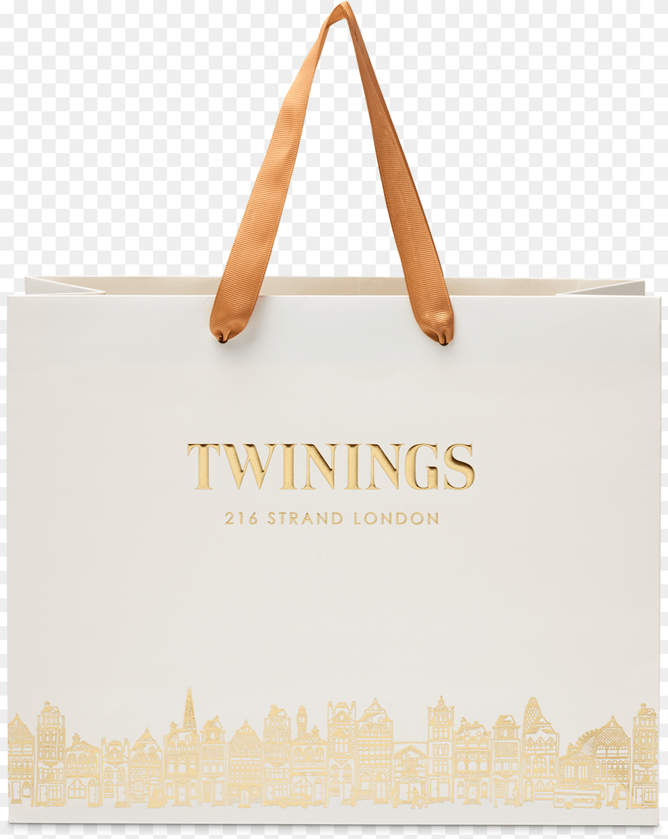 Twinings White U0026 Gold Gift Bag Gift Boxes And Bags White And Gold Shopping Bag, Accessories, Handbag, Tote Bag, Shopping Bag Free Transparent Png