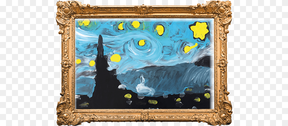 Twinkle Little Star Gold Picture Frame, Art, Painting, Modern Art, Outdoors Png