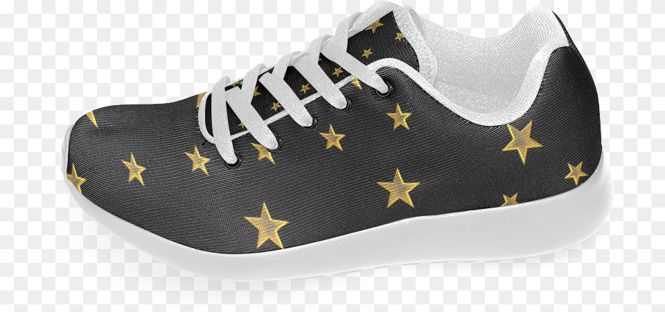 Twinkle Little Star Gold Stars Round Toe, Clothing, Footwear, Shoe, Sneaker Png Image