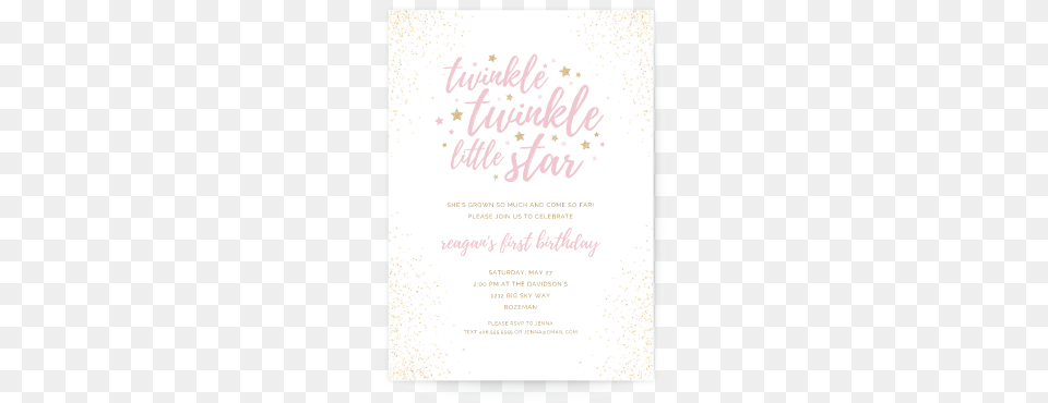Twinkle Twinkle Little Star Birthday Invitation Birthday, Advertisement, Poster, Page, Text Free Png