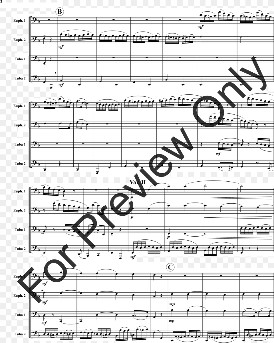 Twinkle Twinkle Little Star Tuba 4t Thumbnail Sheet Music, Text, Page Free Png Download