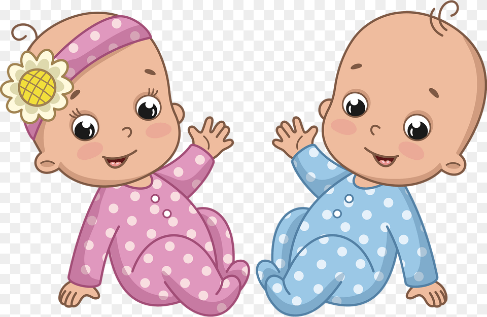 Twins Boy And Girl Clipart, Face, Head, Person, Baby Free Png Download