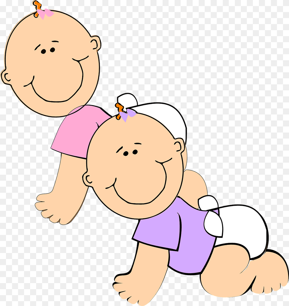 Twins Clipart Animated Baby Naming Ceremony Rangoli, Person, Face, Head Free Png Download