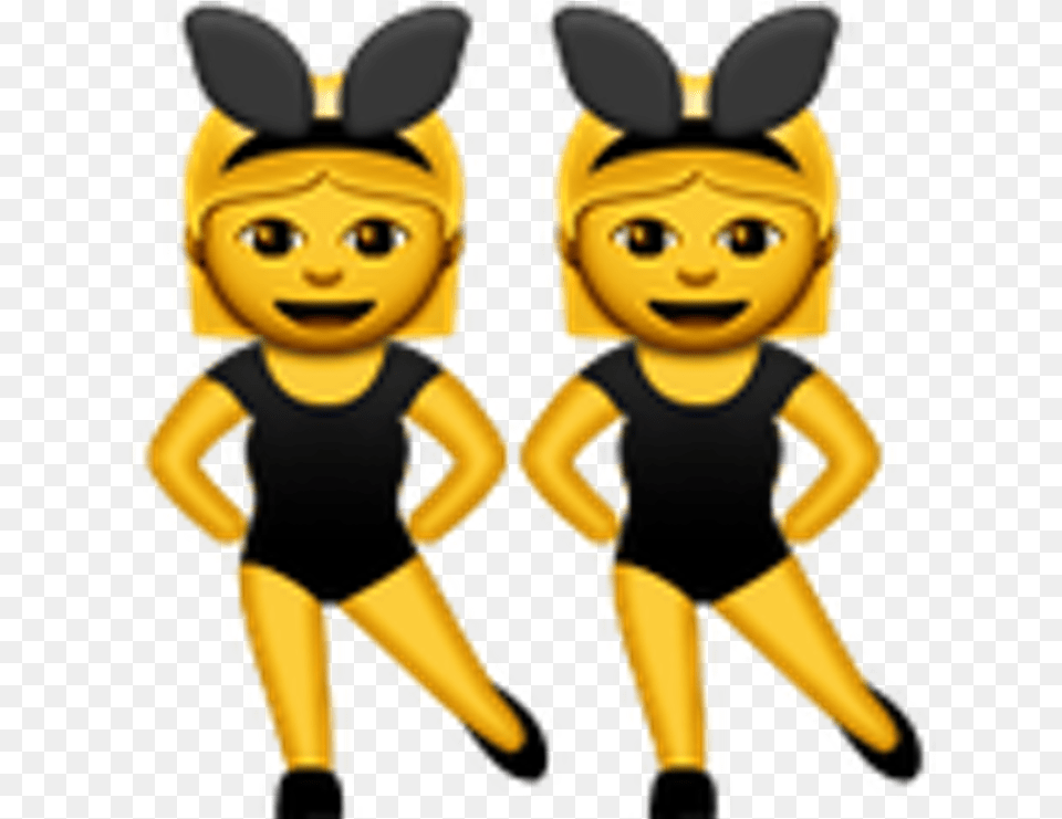 Twins Clipart Emoji Woman With Bunny Ears Emoji, Animal, Baby, Bee, Insect Free Transparent Png