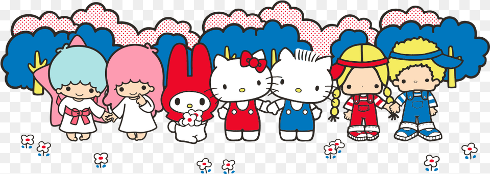 Twins Clipart Group Baby Hello Kitty And Friends, Person, Face, Head Free Png Download