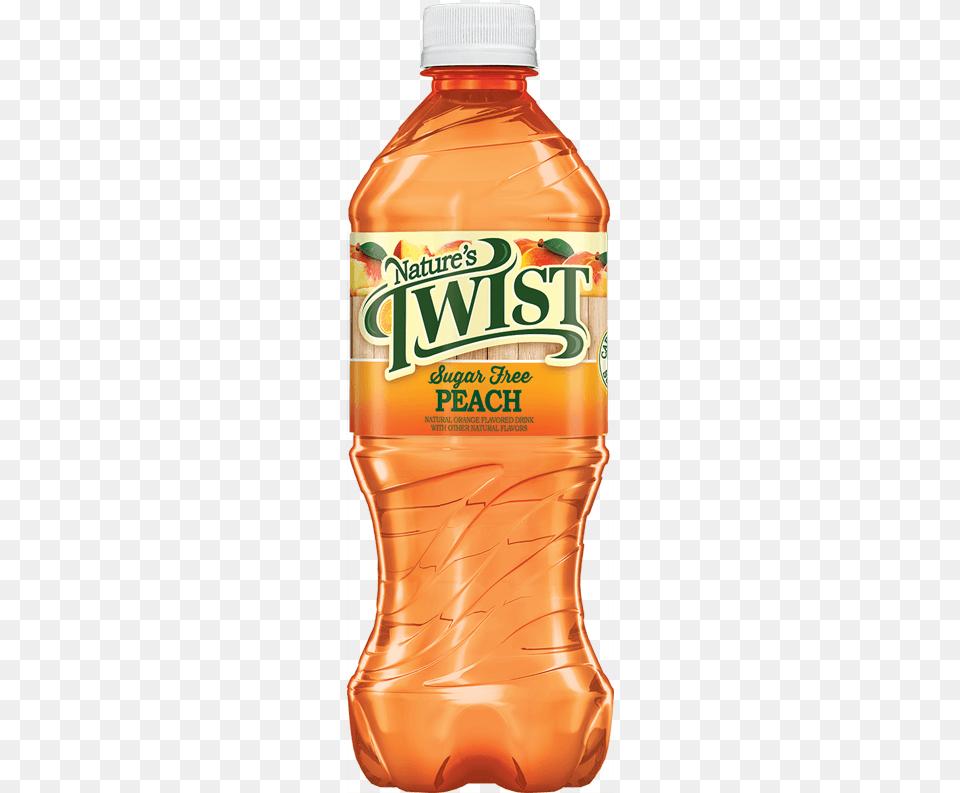 Twist Peach Plastic Bottle, Food, Ketchup, Beverage, Pop Bottle Png