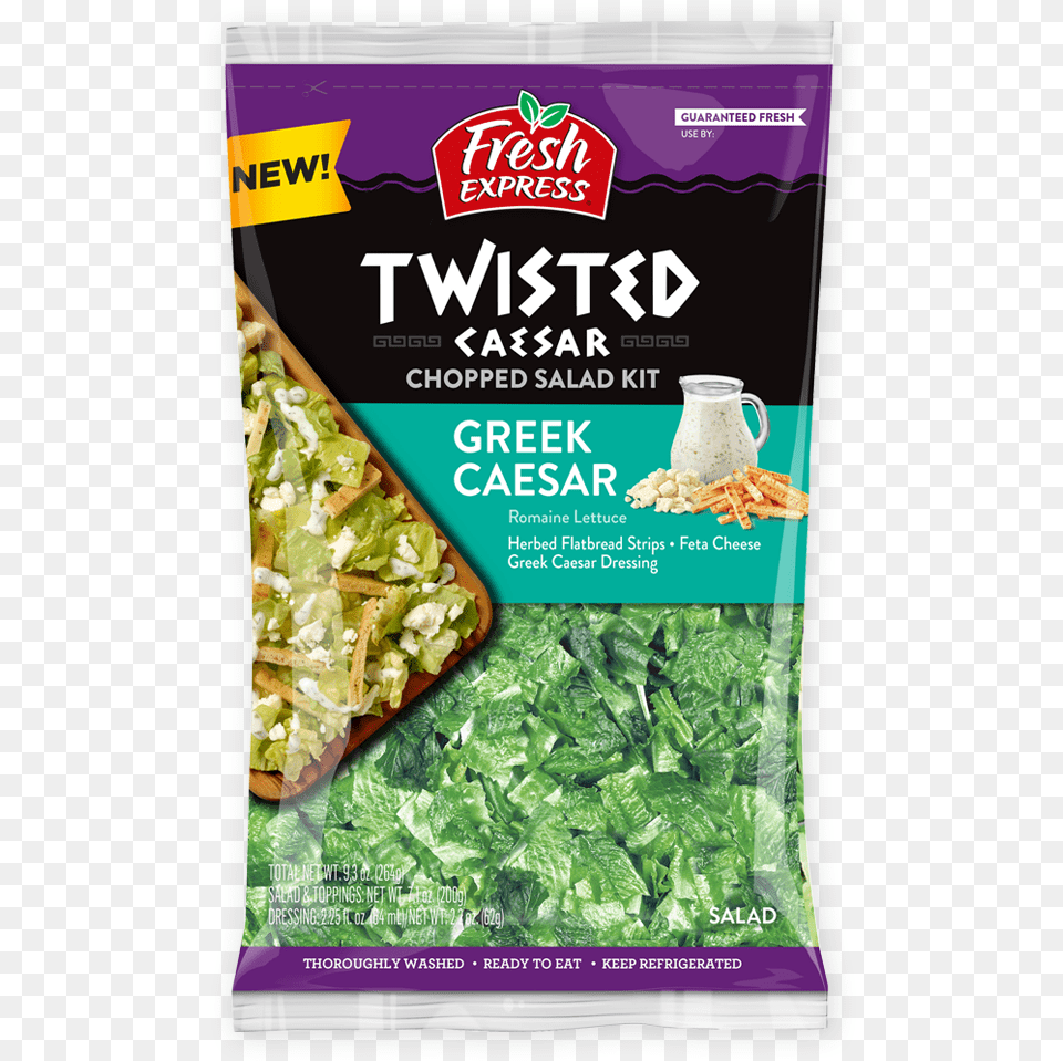 Twisted Greek Caesar Chopped Salad Kit Fresh Express Chopped Caesar Salad Kit, Advertisement, Poster, Food, Hot Dog Free Png Download