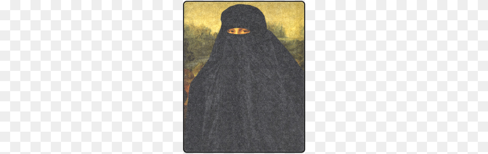 Twisted Mona Lisa Blanket Mona Lisa Versteckt Hinter Burqa Post It Klebezettel, Fashion, Clothing, Veil, Coat Png