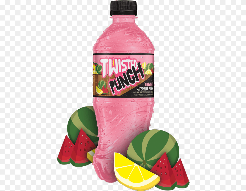 Twisted Punch Watermelon Punch, Bottle, Food, Fruit, Plant Free Png