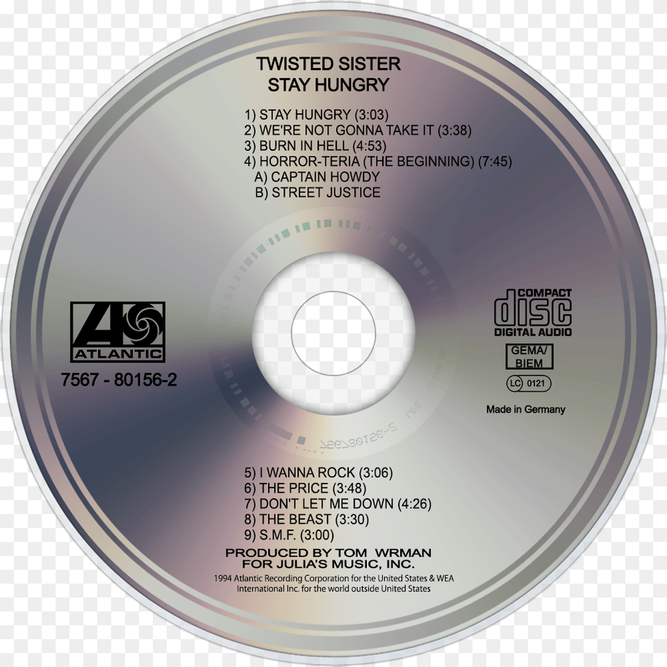 Twisted Sister Twisted Sister Come Out And Play Cd, Disk, Dvd Free Transparent Png