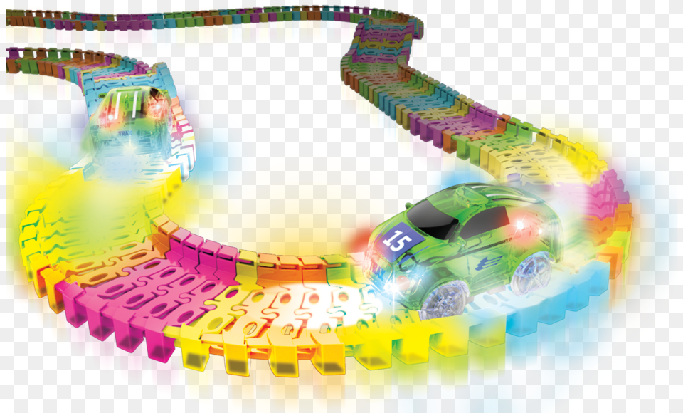 Twister Tracks 221 Neon Glow Track 1 Green Race Car Neon Glow Twister Tracks Race Series, Transportation, Vehicle Png Image