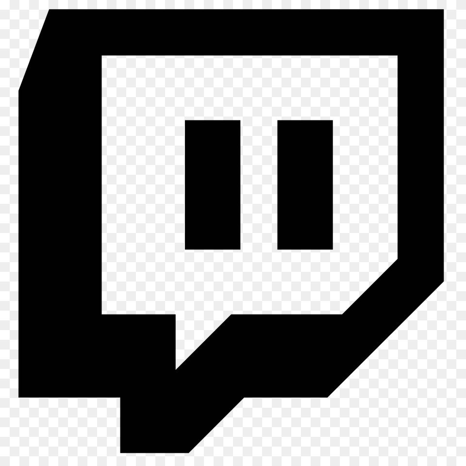 Twitch Filled Icon, Gray Free Transparent Png
