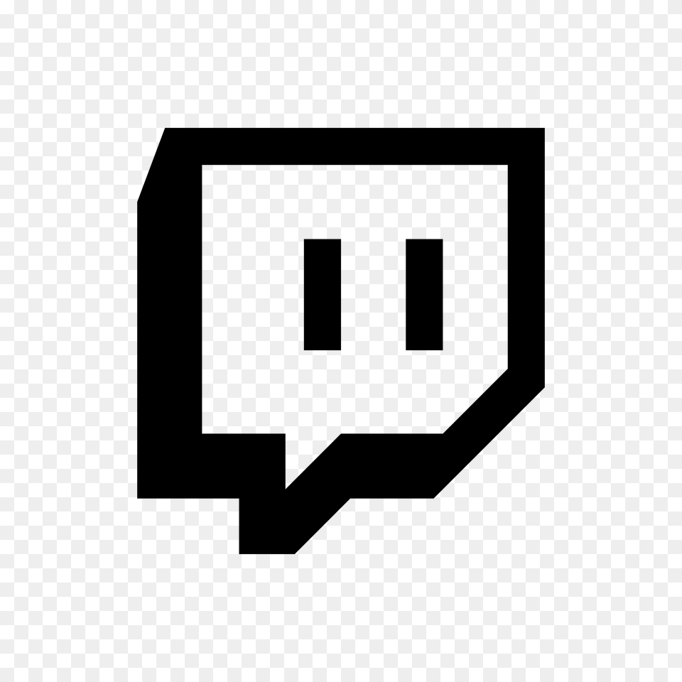 Twitch Icon, Gray Free Png Download