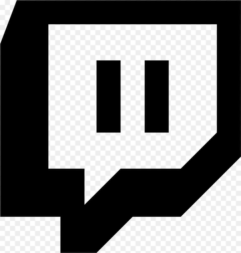 Twitch Icon Banner Royalty Download Black Twitch Logo, Gray Free Transparent Png