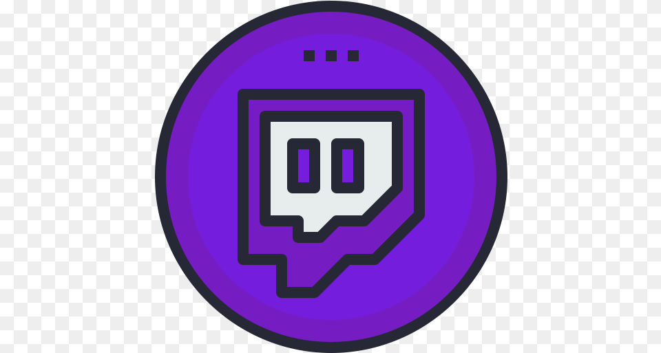 Twitch Icon Of Social Media Colored Icons Dot, Purple, Electronics, Hardware, Logo Free Transparent Png