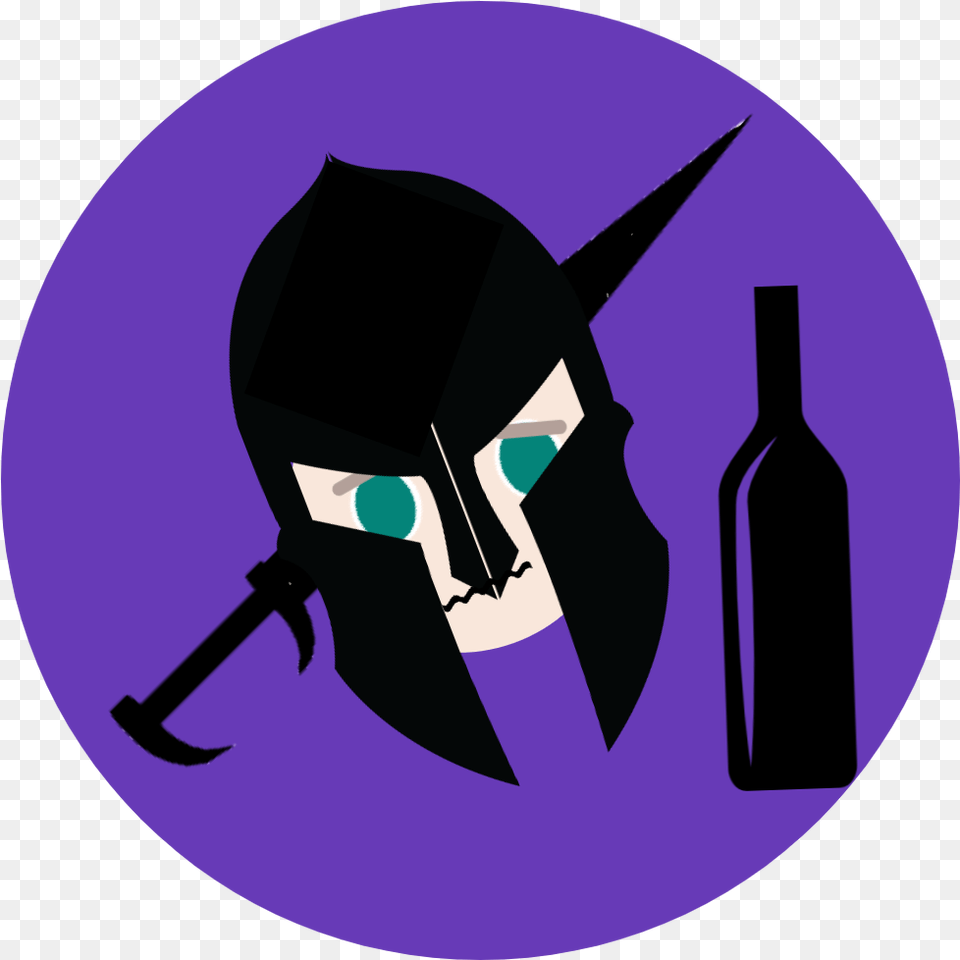 Twitch Logo Black 3 Alcoholic Beverage, Disk, Bottle Png