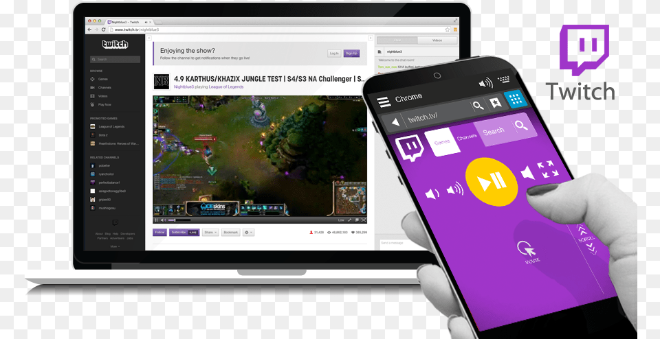 Twitch Remote Twitch On Phone, Electronics, Mobile Phone, Screen, Computer Hardware Png Image