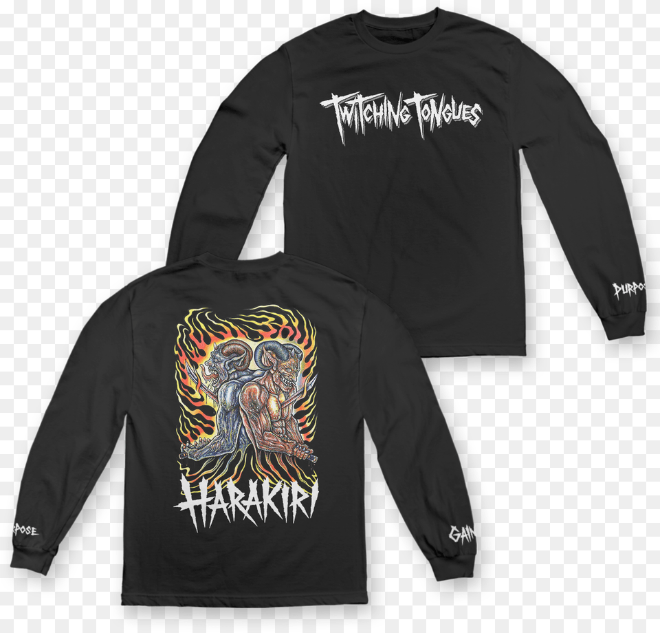 Twitching Tongues Merch, T-shirt, Clothing, Long Sleeve, Sleeve Png Image