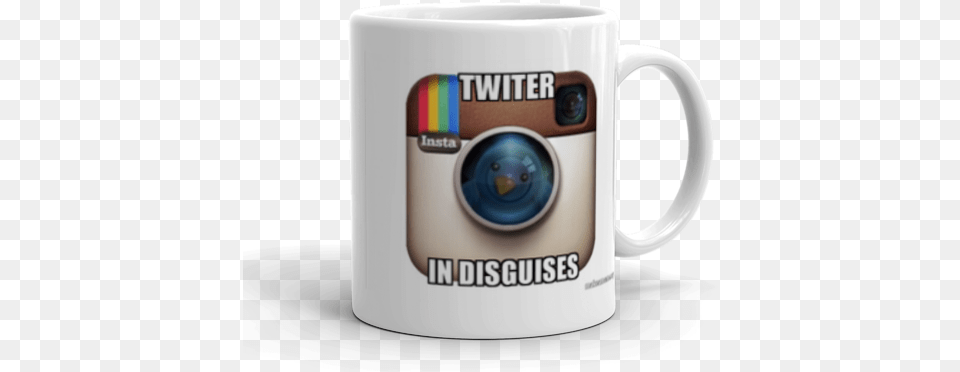 Twiter In Disguises Instagram Twitter Make A Meme Follow Me On Instagram Meme, Cup, Beverage, Coffee, Coffee Cup Free Png