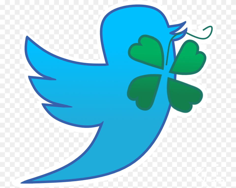 Twitter Bird Holding The 4chan Clover Clip Art, Nature, Outdoors, Graphics, Animal Free Png