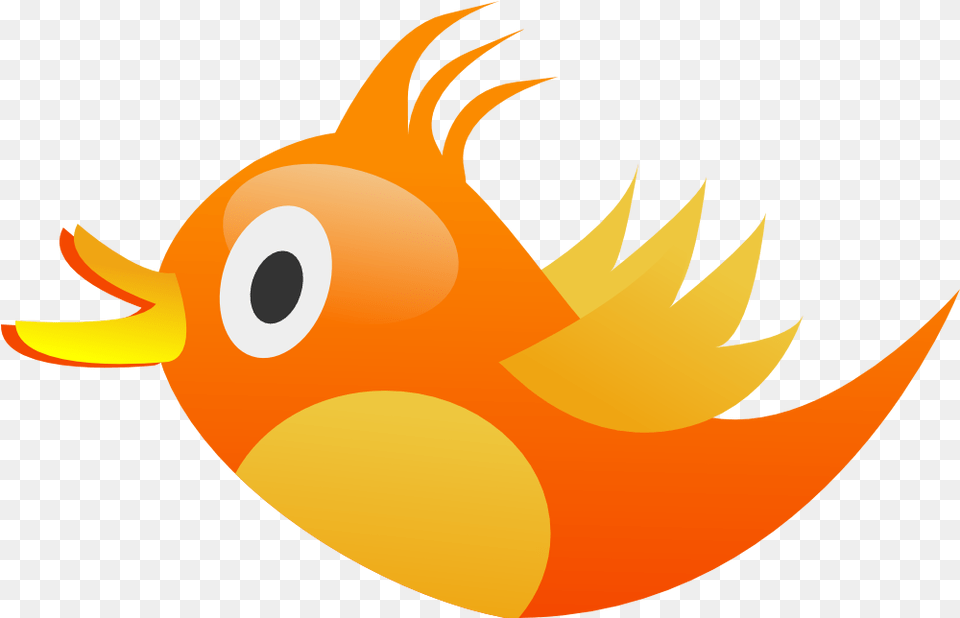 Twitter Bird White Clip Art Tweet Bird, Animal, Fish, Sea Life, Goldfish Free Png Download