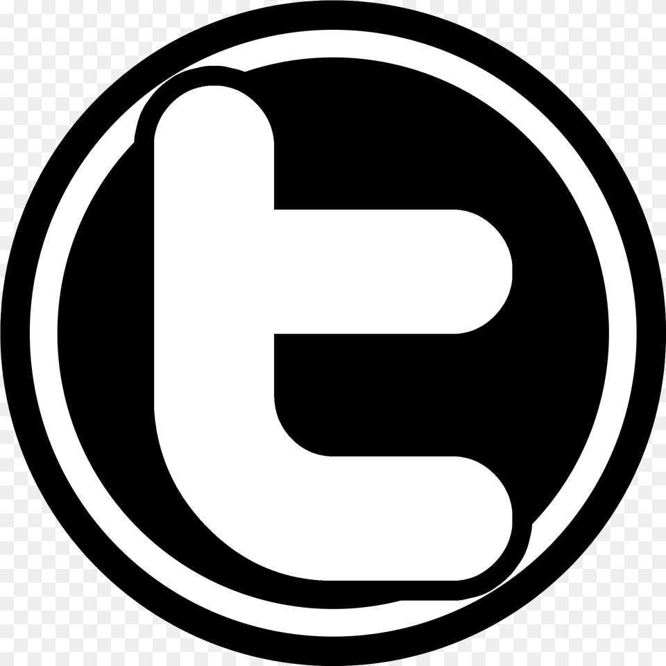 Twitter Black And White Icon Image Preto Logo Do Twitter, Symbol, Text Png