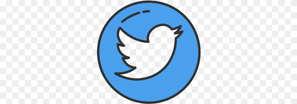 Twitter Circle Icon 5 Image Facebook Icon Cartoon, Logo, Animal, Bird, Blackbird Free Png Download