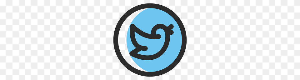 Twitter Distorted Round Icon, Sticker, Symbol, Disk, Electronics Free Png Download