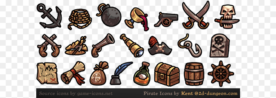 Twitter Facebook Instagram Icon Image With Pirate Icons, Treasure, Ammunition, Grenade, Weapon Png