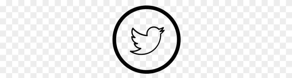 Twitter Icon, Gray Free Png