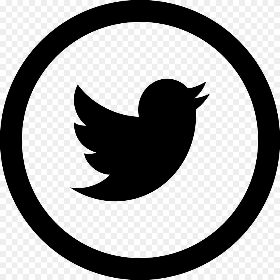 Twitter Icon In Black Circle, Logo, Symbol Png
