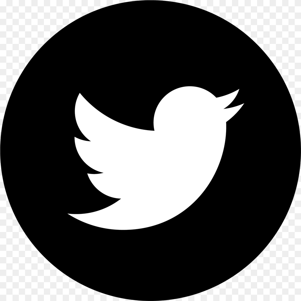 Twitter Icon Logo Bw Transparent Twitter, Silhouette, Stencil, Astronomy, Moon Free Png Download