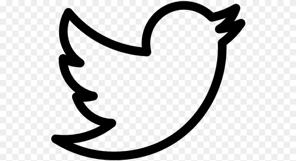 Twitter Icon Transparent Outline Twitter Logo Black And White, Gray Free Png