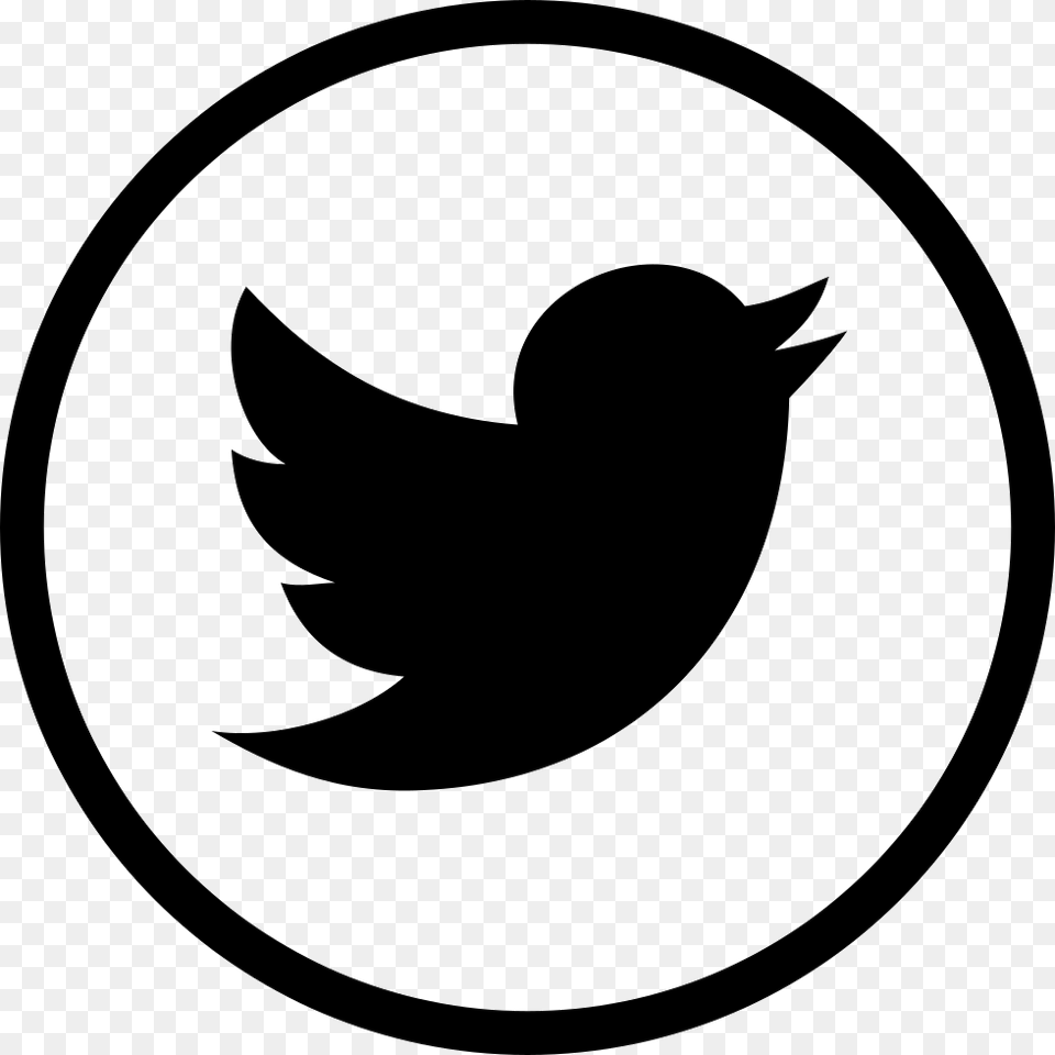 Twitter In Circle Gray Twitter Logo, Stencil, Symbol Png
