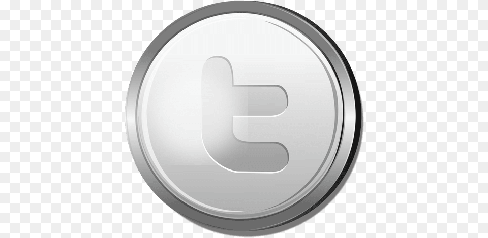 Twitter In Silver Circle Icon Transparent U0026 Svg Vector Circulo De Prata, Disk, Tin, Coin, Money Png Image