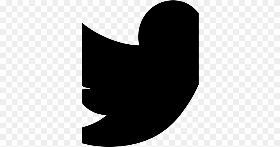 Twitter Logo, Gray Png Image