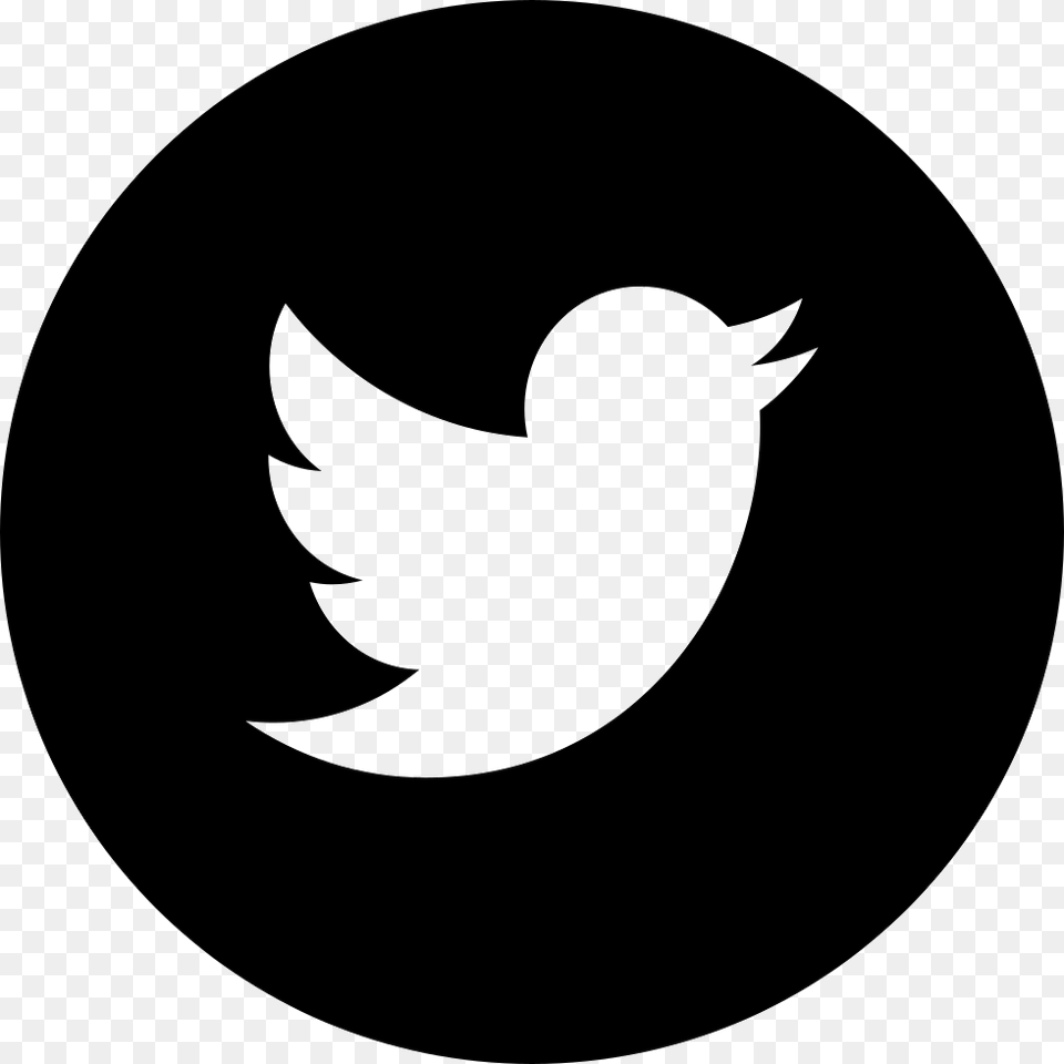Twitter Logo In Circular Black Button Twitter Logo, Stencil, Symbol Png